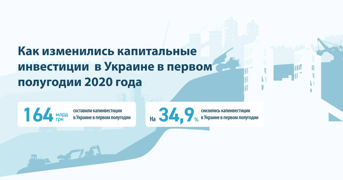 Фото – Карантин обвалил капинвестиции в Украине в первом полугодии на треть